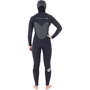 Rip Curl Womens Flashbomb 6/4mm Hooded Chest Zip Wetsuit BLACK WST7HG